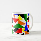 三角形コラージュ コーヒーマグカップ (正面右)