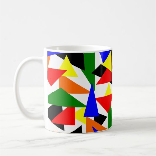 三角形コラージュ コーヒーマグカップ (左)