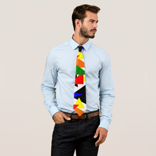 三角形コラージュ ネクタイ (インサイチュ)