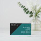 三角形コーナー – 緑(006666) 名刺 (スタンド正面)