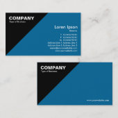 三角形コーナー – 青(006699) 名刺 (正面/裏面)