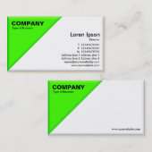 三角形コーナー – 3D効果 – 緑と白 名刺 (正面/裏面)