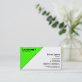 三角形コーナー – 3D効果 – 緑と白 名刺 (スタンド正面)
