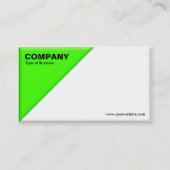 三角形コーナー – 3D効果 – 緑と白 名刺 (裏面)