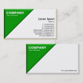 三角形コーナー – 3D効果 – 緑と白 名刺 (正面/裏面)