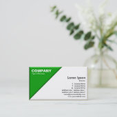 三角形コーナー – 3D効果 – 緑と白 名刺 (スタンド正面)