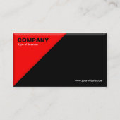 三角形コーナー – 3D効果 – 赤と黒 名刺 (裏面)