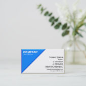 三角形コーナー – 3D効果 – 青と白 名刺 (スタンド正面)