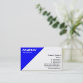 三角形コーナー – 3D効果 – 青と白 名刺 (スタンド正面)