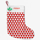 三角形シェイプパターン スモールクリスマスストッキング (正面)