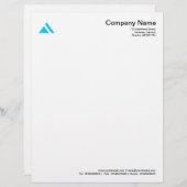 三角形シェイプ03 – スカイブルー レターヘッド (正面/裏面)