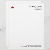 三角形シェイプ – Ruby Red レターヘッド (正面/裏面)