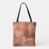 三角形シームレス：オレンジ色の背景 トートバッグ (裏面)