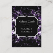 三角形ジオメトリックパープルスモーク銀河系モノグラム 名刺 (正面)
