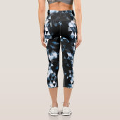 三角形ジオメトリック鮮やかブルースモーク銀河系 カプリレギンス (裏面)