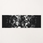 三角形ジオメトリ白黒パターンモノグラム ヨガマット (正面(横))