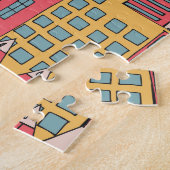 三角形ジオメトリ：カラフル抽象芸術背景 ジグソーパズル (側面)