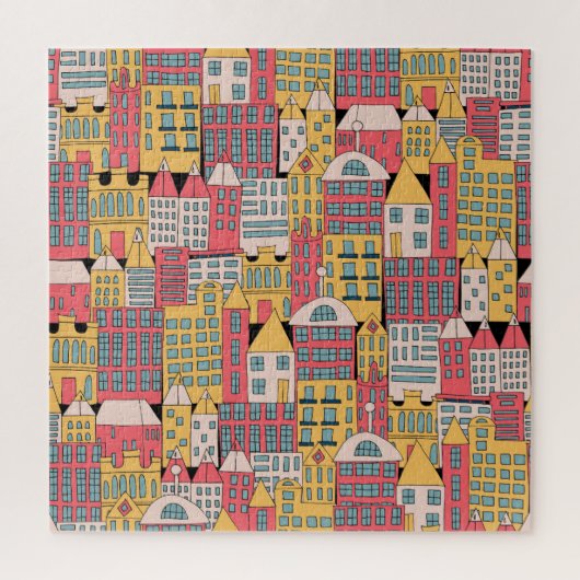 三角形ジオメトリ：カラフル抽象芸術背景 ジグソーパズル (縦)