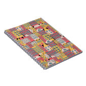 三角形ジオメトリ：カラフル抽象芸術背景 ノートブック (右側)