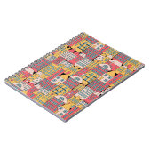 三角形ジオメトリ：カラフル抽象芸術背景 ノートブック (左側)