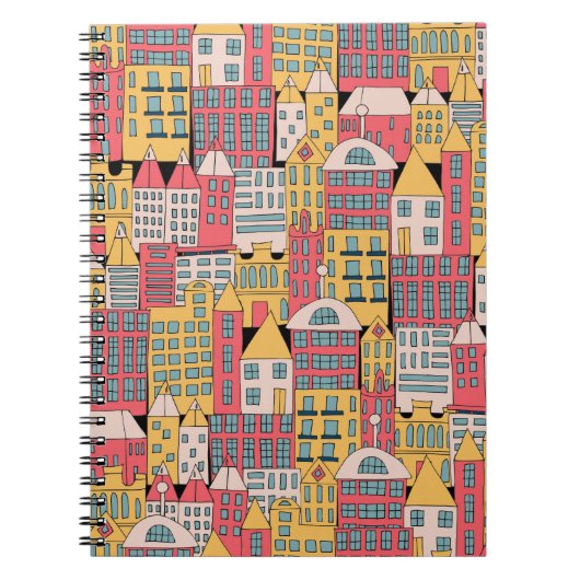 三角形ジオメトリ：カラフル抽象芸術背景 ノートブック (正面)