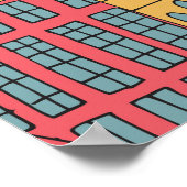 三角形ジオメトリ：カラフル抽象芸術背景 ポスター (角)