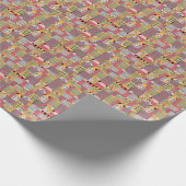 三角形ジオメトリ:カラフル抽象芸術背景 ラッピングペーパー (角)