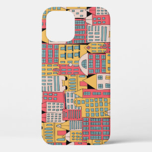 三角形ジオメトリ:カラフル抽象芸術背景 iPhone 12ケース
