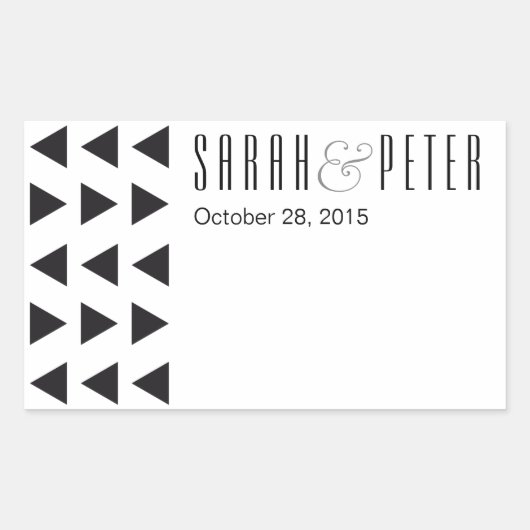 三角形ステッモダンクパーソナライズされたカー 長方形シール (正面)