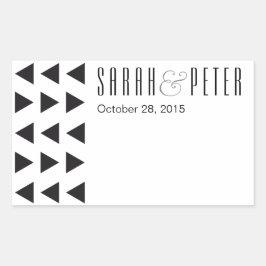 三角形ステッモダンクパーソナライズされたカー 長方形シール