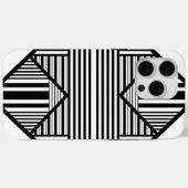 三角形ストライプの2 (白黒) Case-Mate iPhoneケース (裏面 (横))
