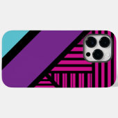 三角形ストライプの – ピンク、紫、青、黒 Case-Mate iPhoneケース (裏面 (横))