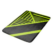 三角形ストライプの – ライムグリーン バスマット (アングル)