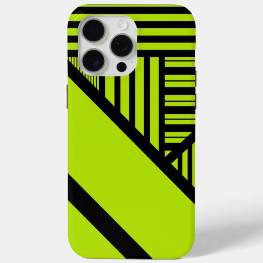 三角形ストライプの – ライムグリーン Case-Mate iPhoneケース (裏面)