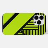 三角形ストライプの – ライムグリーン iPhoneケース (裏面横)