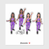 三角形スパークダブルパープル シール (シート)