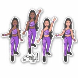 三角形スパークダブルパープル シール