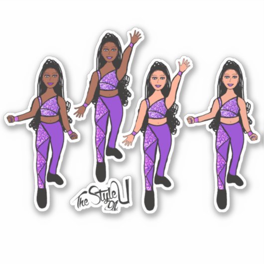 三角形スパークダブルパープル シール (正面)