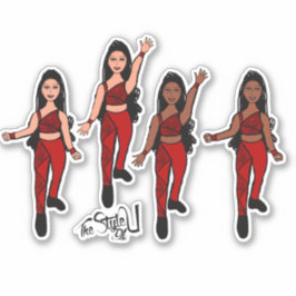 三角形スパークダブルルビー シール