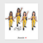 三角形スパークダブル金ゴールド シール (シート)