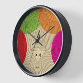 三角形トライバル 壁時計 (傾斜)