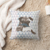 三角形パタモダンーン青ひげパグ クッション (ブランケット)