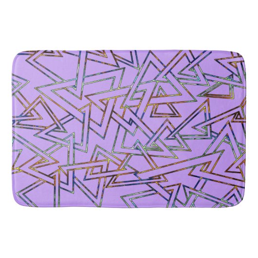 三角形パターンのアウトライン+バックグラファー。&アイディア バスマット (正面)