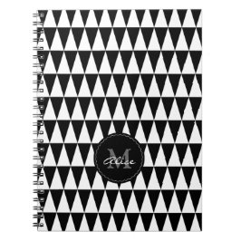 三角形パターンのモノグラム ノートブック