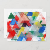 三角形パターンイラストレーション ポストカード (正面/裏面)