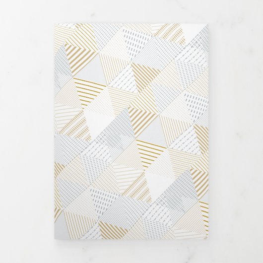 三角形パターン3 三つ折りクリスマスカード (カバー)