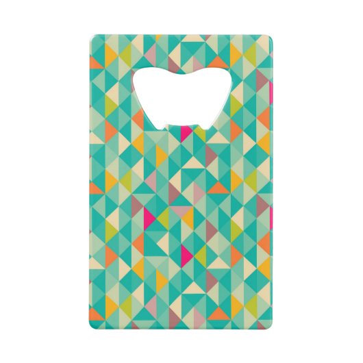 三角形パターン クレジットカード栓抜き (正面)