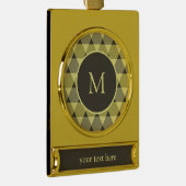 三角形パターン ゴールドプレートバナーオーナメント (右)