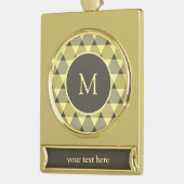 三角形パターン ゴールドプレートバナーオーナメント (左)