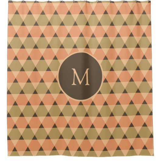 三角形パターン シャワーカーテン (正面)